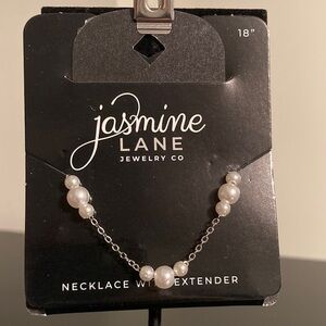 Jasmine Lane Pearl Necklace with Chain